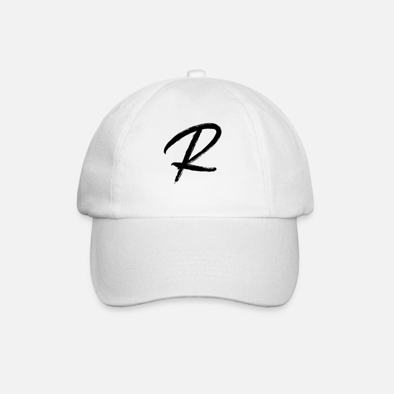 Lettre R - Casquette classique - blanc/blanc