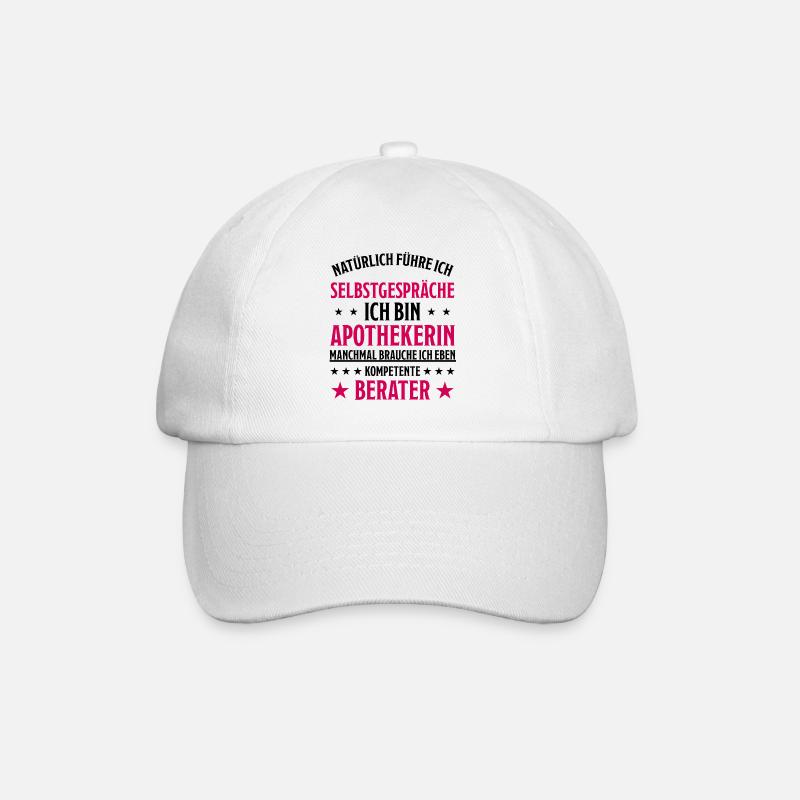 Apothekerin Lustige Spruch Beruf Apotheke Geschenk - Baseballkappe - Weiß/Weiß