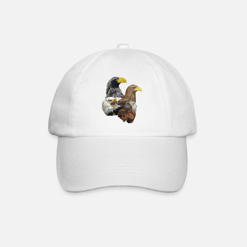 Greifvogel - Baseballkappe - Weiß/Weiß