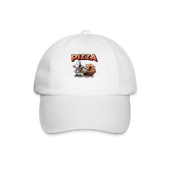 Lustiges Pizzabäcker Geschenk & Geschenkidee - Baseballkappe - Weiß/Weiß - Vorne