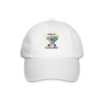Endlich Schulkind Koala Schultüte Einschulung - Baseballkappe - Weiß/Weiß - Vorne