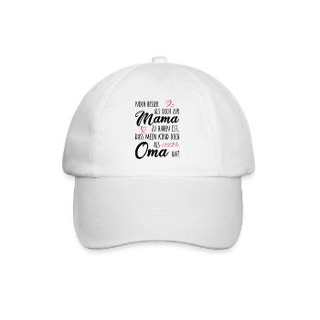 Omi Noch Besser Als Dich Zur Mama Zu Haben Oma Gro - Baseballkappe - Weiß/Weiß - Vorne