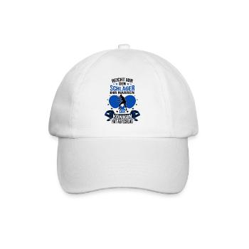 Tischtennis Spieler Spruch, Tischtennis Geschenk - Baseballkappe - Weiß/Weiß - Vorne