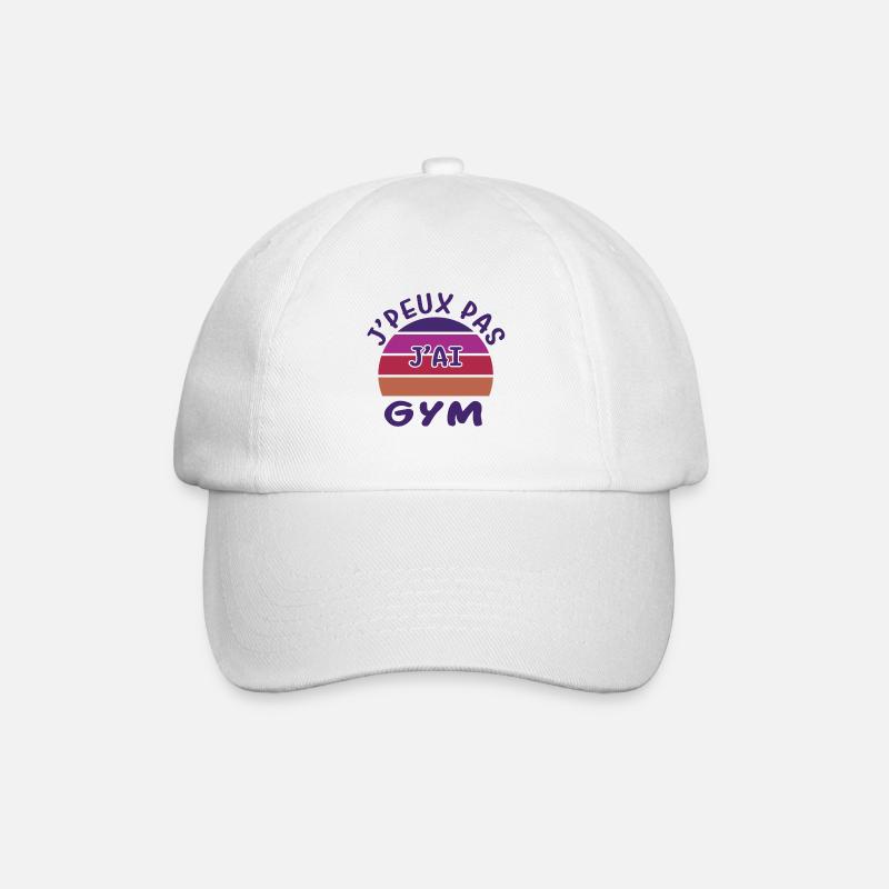 Je peux pas j'ai gym - Casquette classique - blanc/blanc