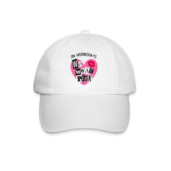 On Wednesdays We Wear Pink Burn Book Font - Casquette classique - blanc/blanc - Devant