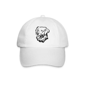 Golden Retriever Head - Baseball Cap - white/white - Front