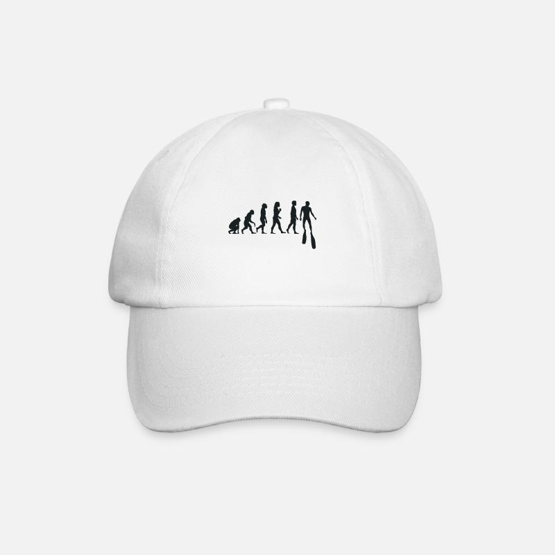 Freediving Evolution Apnea Diver Freediver - Baseball Cap - white/white