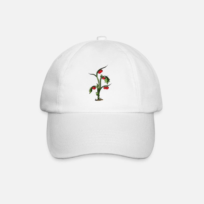 Tomate - Baseballkappe - Weiß/Weiß