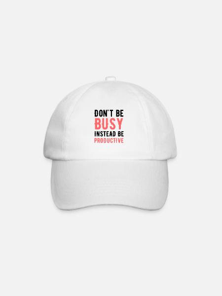 Motivationszitat Motivation Spruch - Baseballkappe - Weiß/Weiß