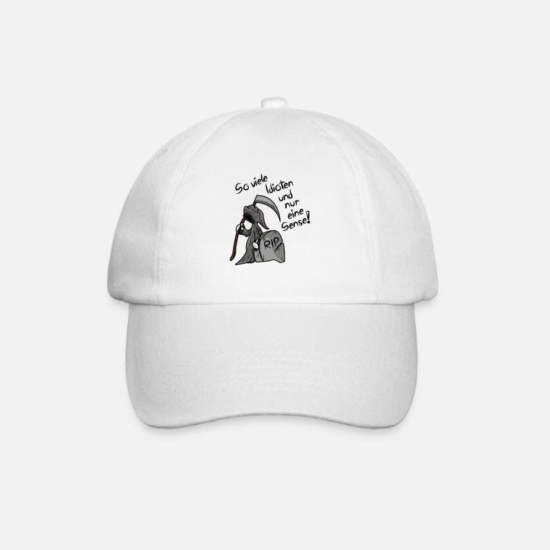 So viele Idioten und nur eine Sense Sarkasmus - Baseballkappe - Weiß/Weiß