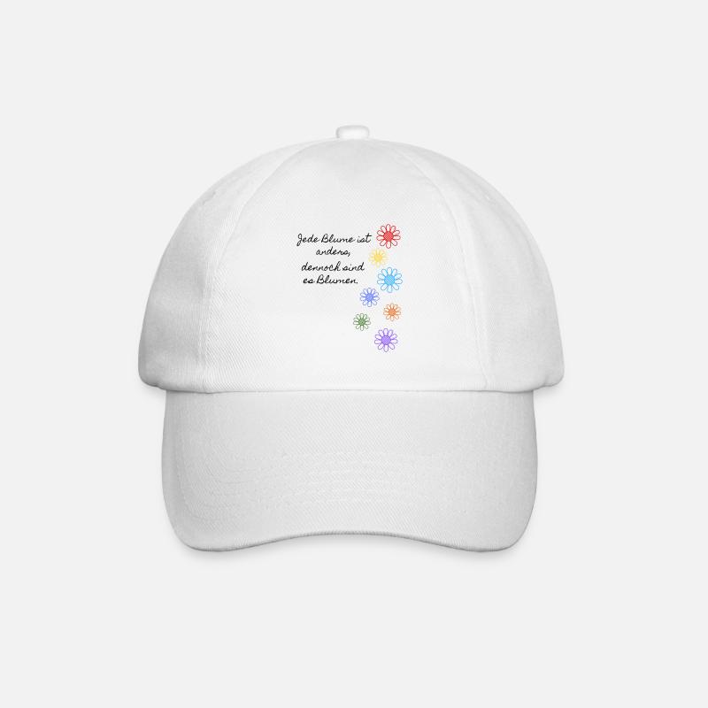 Lesbisch - Schwul - LGBTQ - Spruch - Baseballkappe - Weiß/Weiß