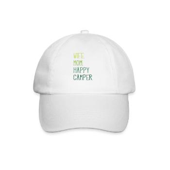 Camping Wife. Maman. Happy Camper. - Casquette classique - blanc/blanc - Devant