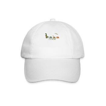 I like Dinos Dinosaur Trex Dino Sweet - Baseball Cap - white/white - Front