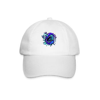 Crazy fish head with crown No.11 - Baseball Cap - white/white - Front