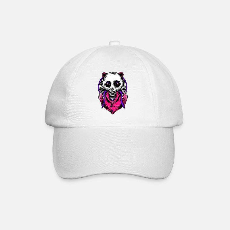 Panda stylé ours panda n°16 - Casquette classique - blanc/blanc