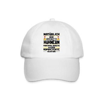 Hühner Huhn Haushühner Hühnerbesitzer - Baseballkappe - Weiß/Weiß - Vorne