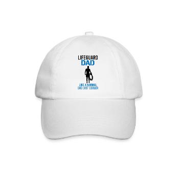 Bademeister Papa Vater Geschenk Rettungsschwimmer - Baseballkappe - Weiß/Weiß - Vorne