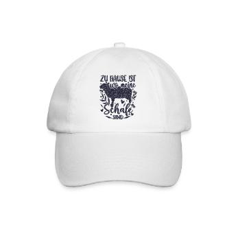 Schaf Schafe Schäferei Schäferin - Baseballkappe - Weiß/Weiß - Vorne