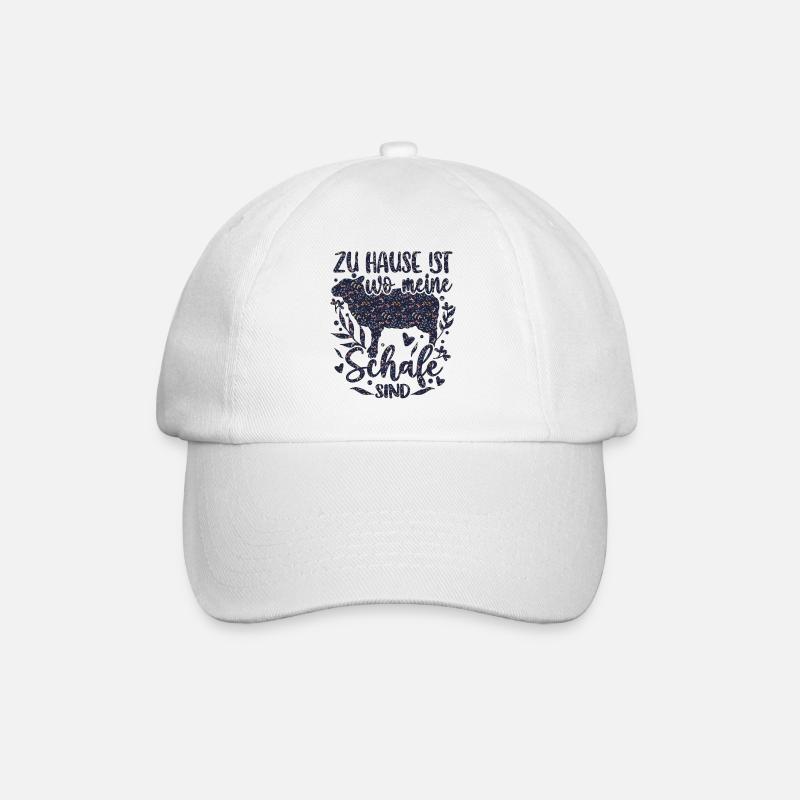 Schaf Schafe Schäferei Schäferin - Baseballkappe - Weiß/Weiß