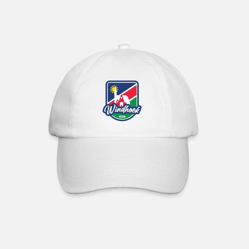 Windhuk - Namibia - Baseballkappe - Weiß/Weiß