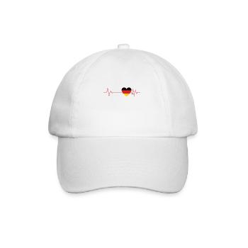 Heartbeat Germany - Baseball Cap - white/white - Front