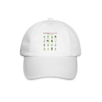 Herbology | Kräuterkunde Gewürze Magie Garten - Baseballkappe - Weiß/Weiß - Vorne
