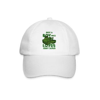Just A Boy Who Loves Army Tanks Tank Lovers - Baseball Cap - white/white - Front