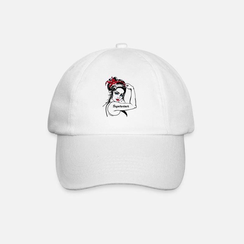 Female Supervisor Rosie The Riveter - Baseballkappe - Weiß/Weiß