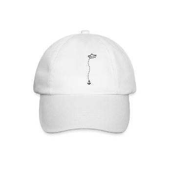 Paper Ship Sea Paper Boat Paper Boat - Baseball Cap - white/white - Front