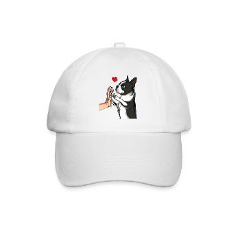 Boston Terrier Dogs Dear Mistress - Baseball Cap - white/white - Front