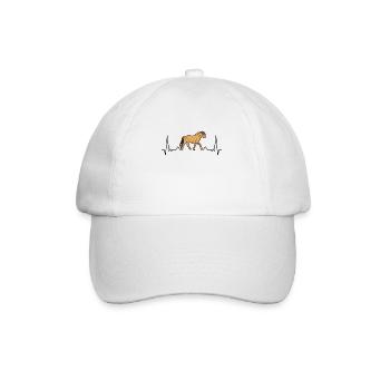 Fjord Horse Heartbeat Norwegian Horse Fjord Horse - Baseball Cap - white/white - Front