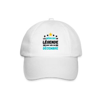 Les médecins de légendes sont nés en décembre - Casquette classique - blanc/blanc - Devant