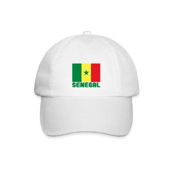 Senegal - Baseballkappe - Weiß/Weiß - Vorne