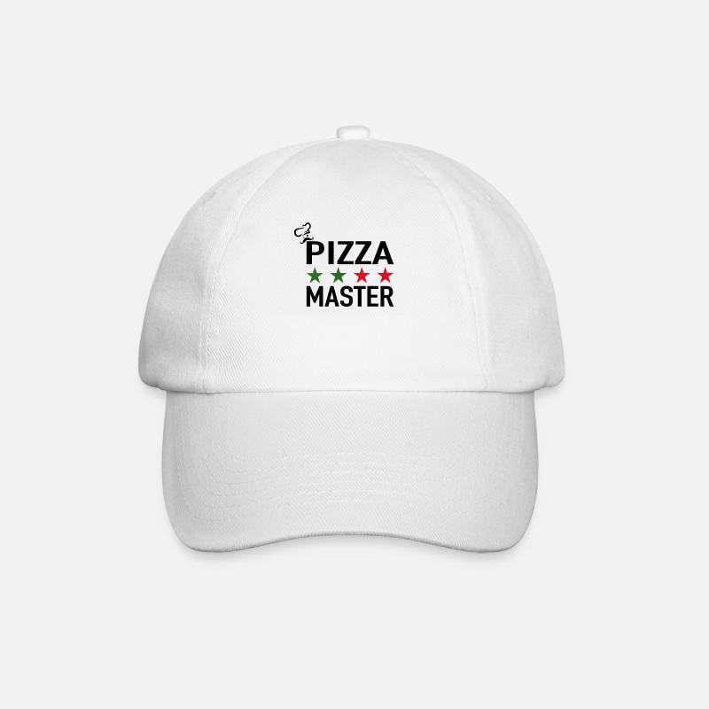 Pizza Master Pizza Chefkoch Italienische Pizza - Baseballkappe - Weiß/Weiß