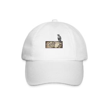 Dark Academia Aesthetic Rabe Krähe Soft Grunge - Baseballkappe - Weiß/Weiß - Vorne