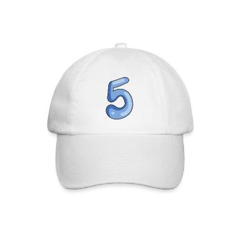 5 - Baseballkappe - Weiß/Weiß - Vorne