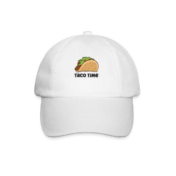 Taco Time Lustiger Taco - Baseballkappe - Weiß/Weiß - Vorne