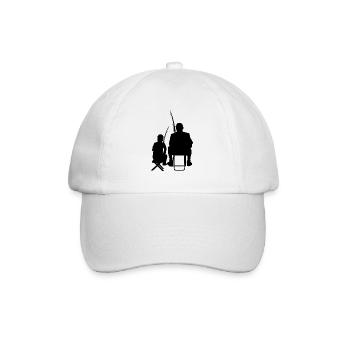 Pêcher Papa Et fils Canne à pêche Cadeau - Casquette classique - blanc/blanc - Devant