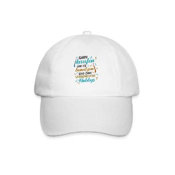 Toller häkeln Spruch, Stricken Geschenk - Baseballkappe - Weiß/Weiß - Vorne