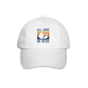 Funny Vasectomy Shirt - All Juice No Seeds - Baseball Cap - white/white - Front