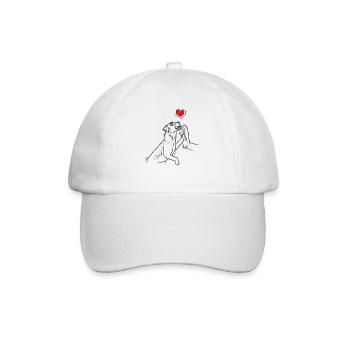 Border Terrier chien - Casquette classique - blanc/blanc - Devant