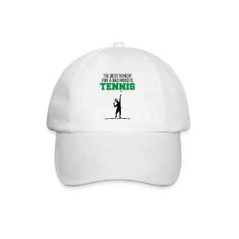 Tennis Tennisspieler Lustiger Spruch Geschenk - Baseballkappe - Weiß/Weiß - Vorne
