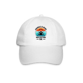 Veterinarian Pet Animal Keeper Veterinary Assistant - Baseball Cap - white/white - Front