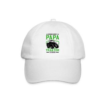 Traktor Papa Sohn Landwirt Traktorfahrer - Baseballkappe - Weiß/Weiß - Vorne