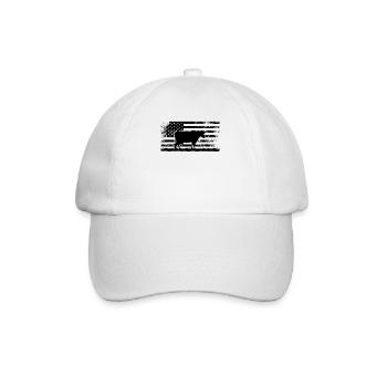 Drapeau américain Holstein Rancher Cow - Casquette classique - blanc/blanc - Devant