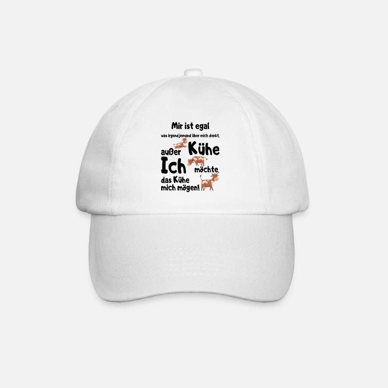 Ich möchte das Kühe mich mögen Landwirt Bauer - Baseballkappe - Weiß/Weiß