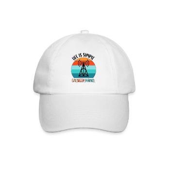 Amateur Radio Radio Radio Radio Radio Amateur Vintage - Casquette classique - blanc/blanc - Devant