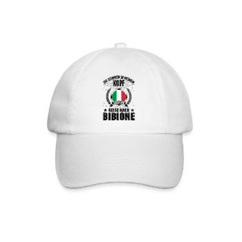 Bibione Stimmen Italien Urlaub Reise Geschenk - Baseballkappe - Weiß/Weiß - Vorne