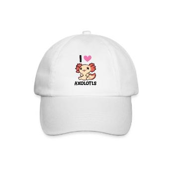 Funny Axolotl Lover I Love Axolotls - Baseball Cap - white/white - Front