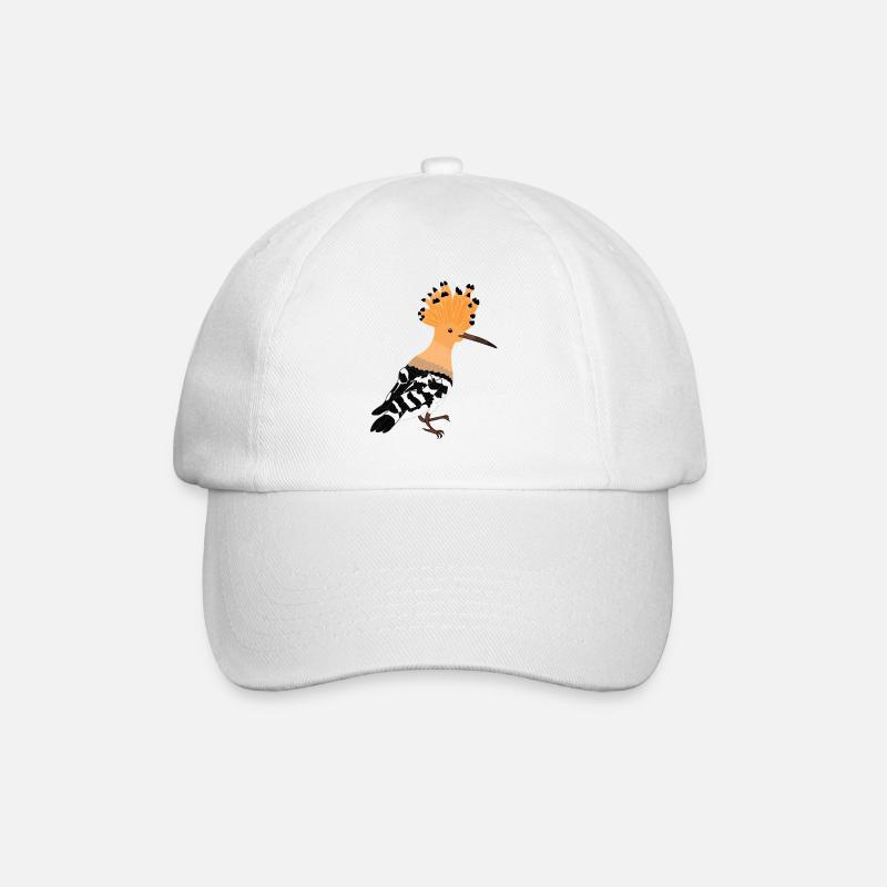 Wiedehopf Vogel, Tropenvogel - Baseballkappe - Weiß/Weiß